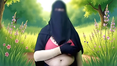 Sexy Indian girl in a sexy outfit is talking dirty with her boyfriend