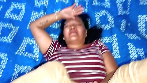 Hot mature and stepbrother fucked in POV by a babysitter