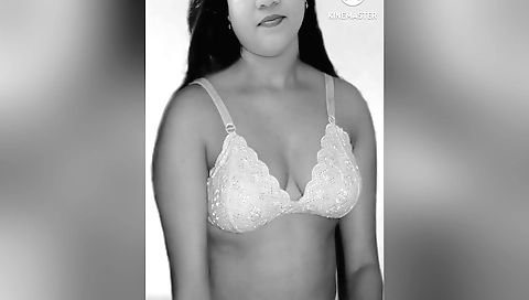 Indian teen massage girl in a brown dress giving head