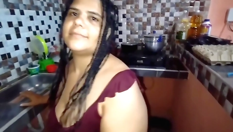 Indian brunette 18+ enjoys her stepbrother's hard dick