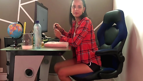 I fuck the doctor with a big breast and a big cock