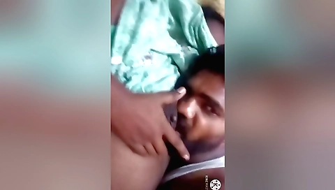Indian brunette is sucking his huge dick on webcam