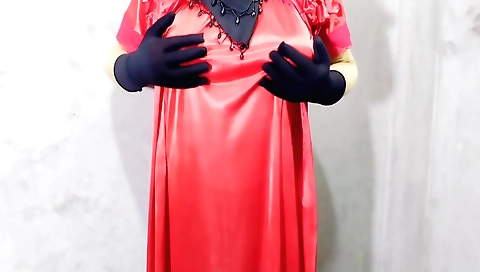 Indian chick in a bra strips naked in a hardcore scene