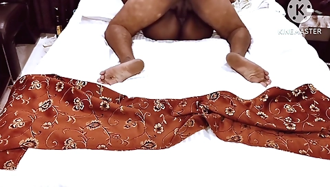 Indian girl with small tits and cute face is playing with cock