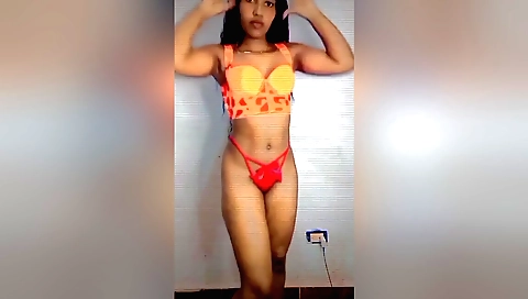 Sexy brunette solo video with naked body and pussy