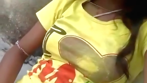 Hairy brunette with small boobs finger her hairy pussy