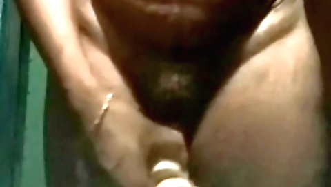 Indian babe is playing with a dildo in amateur video