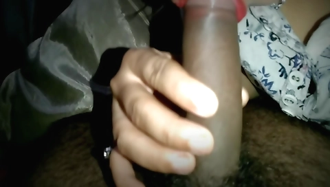 Amateur wife enjoys watching her hubby's hard dick