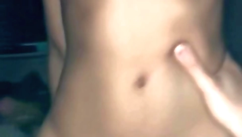 A brunette babe is watching me in the quarantine video