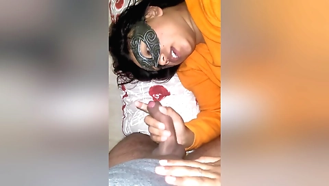 Busty brunette girl enjoys being humped in the bed