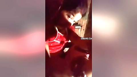 Brunette girl is fucked in a village in amateur porn video