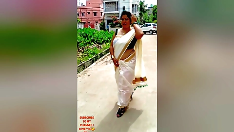 Stepmom shows her tits during solo porn with big ass