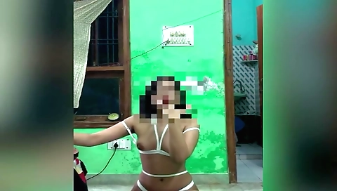 Indian gamegirl showing off her skills in the game