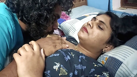 Indian teen gets fucked in bed by a big black dick