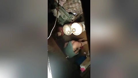 Hot brunette naked video in the form of a bath scene