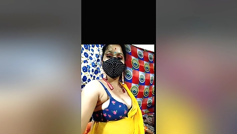 Chatty brunette in sexy underwear in amateur video