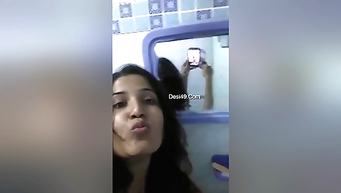 Indian beauty has a nice homemade solo video video