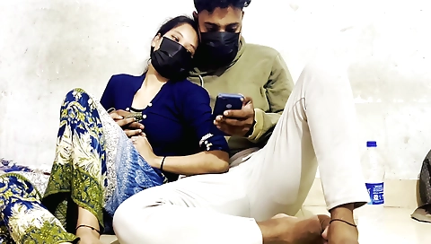 Indian babe with shaved pussy lips riding a deepthroat dildo