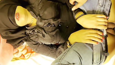 Indian hottie in a sexy dress and a shaved pussy fucked