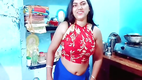 Indian teen in stockings in her bed taking photos on camera