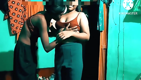 Lesbian amateur porn video with hot blonde and brunette