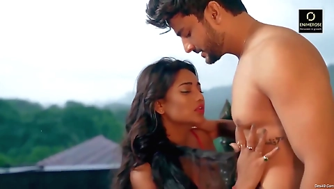 Girl in a sexy outfit has a great outdoor sex scene