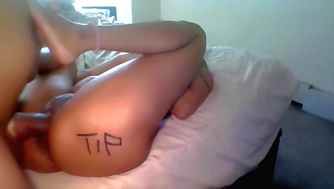 Amateur brunette with a big cock makes an amateur video