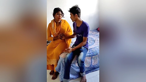 Sexy red dress and stockings for a college girl in a hd video