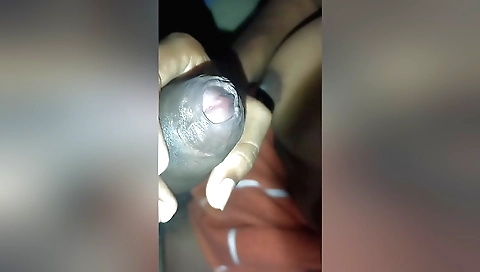 Sinhala lady giving him a handjob and getting penetrated