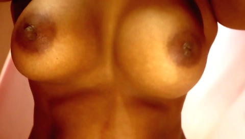 Indian girl with long legs is doing some self-sucking