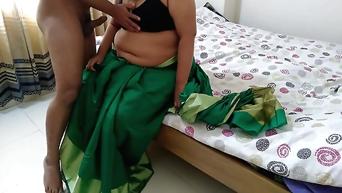 Indian babe in big ass and big tits fucks with stepson-in-law