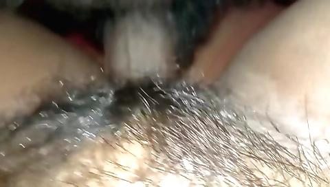 Horny couple in a fetish movie with a hot hairy pussy