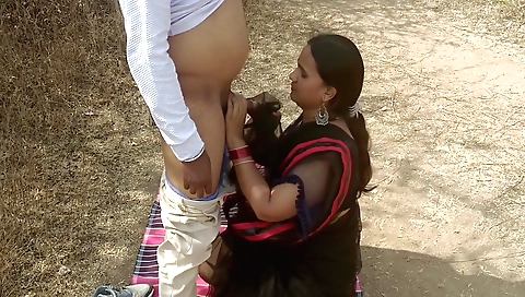 Bhabhi kavita riding on dick in the jungle outdoors