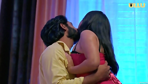 Sexy brunette secretary with a beautiful face and cute body