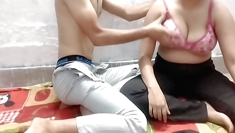 Tanned teen 18+ gets naked to have sex with a neighbor