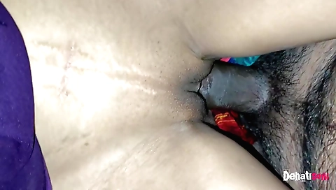 Indian girl with a big round body takes her stepbrother's dick