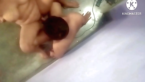 Indian girl with small breasts sucks and gets her pussy pounded