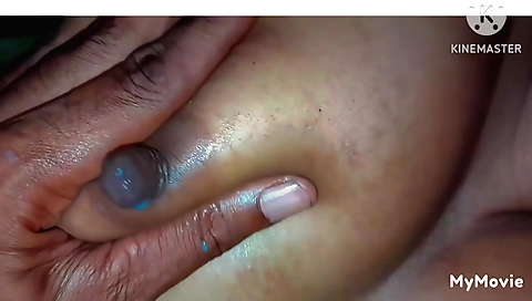 Indian girl masturbates by sucking on her own cock