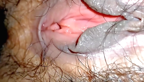 Indian teen girl with a shaved pussy shows her wet pussy