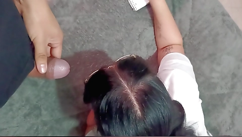 Indian girl with a tattooed pussy helps her mother with homework