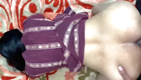 Indian amateur brunette pissing in her bedroom pov