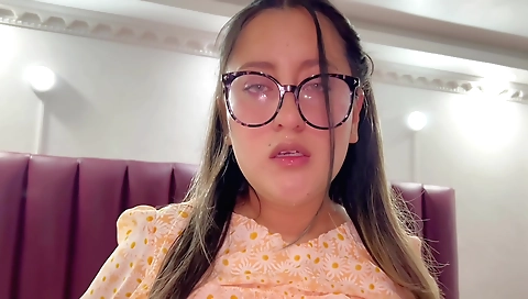 Indian babe with big boobs sucks on milk and gets horny