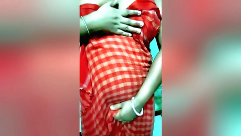 Indian beauty shows her big tits and gets ready for masturbating