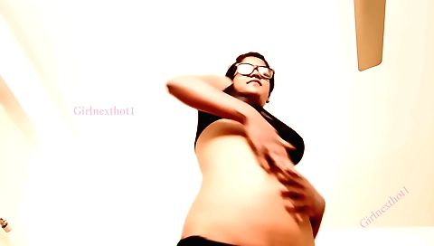 Indian strip dance with a beautiful brunette in a hot video