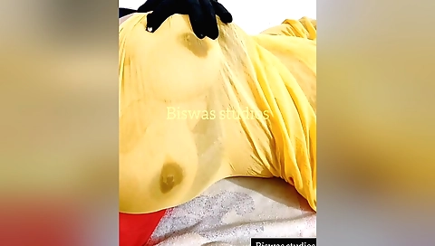 Indian hotwife showing off her big boobs in a video