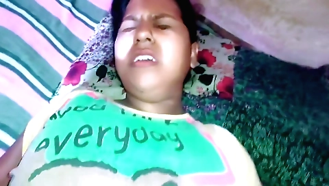 Indian girl with small tits makes an intimate pov video