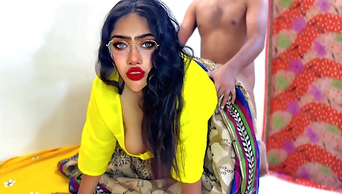 Horny brunette milf with a nice round booty fucked hard