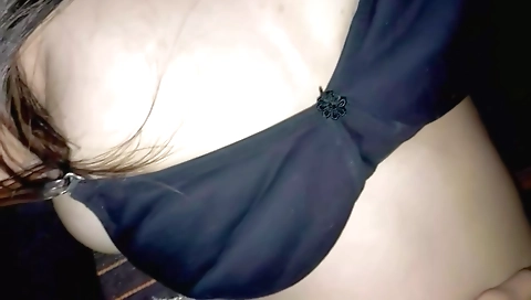 Amateur busty brunette stepsister fucked with stepsister's friend